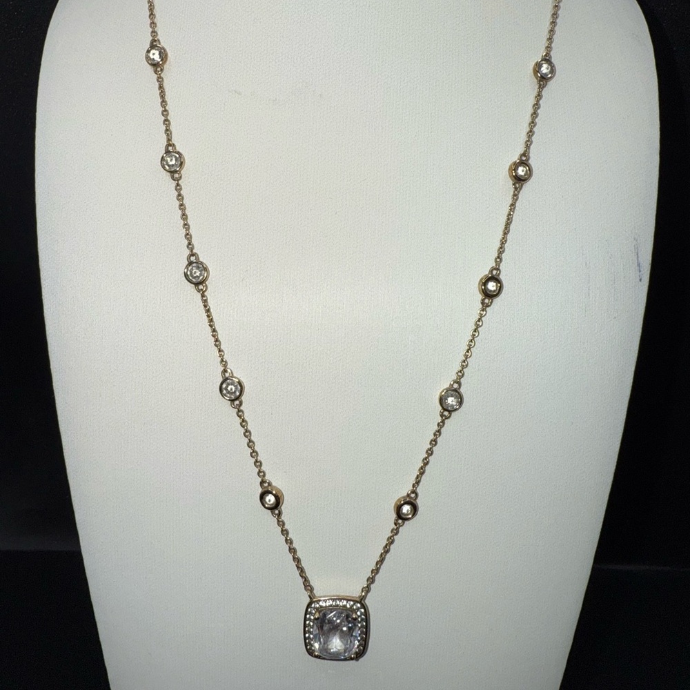 QVC Gold Necklace with Silver Accents